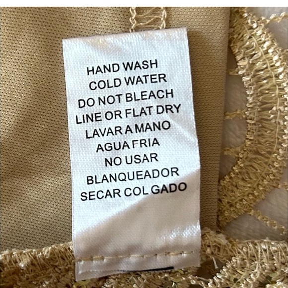 Lovesong women's top with gold sequins and back zipper size S - Picture 7 of 9